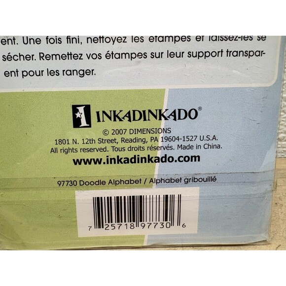 Inkadinkado 37 Clear Stamps Set Doodle Alphabet - Picture 4 of 4